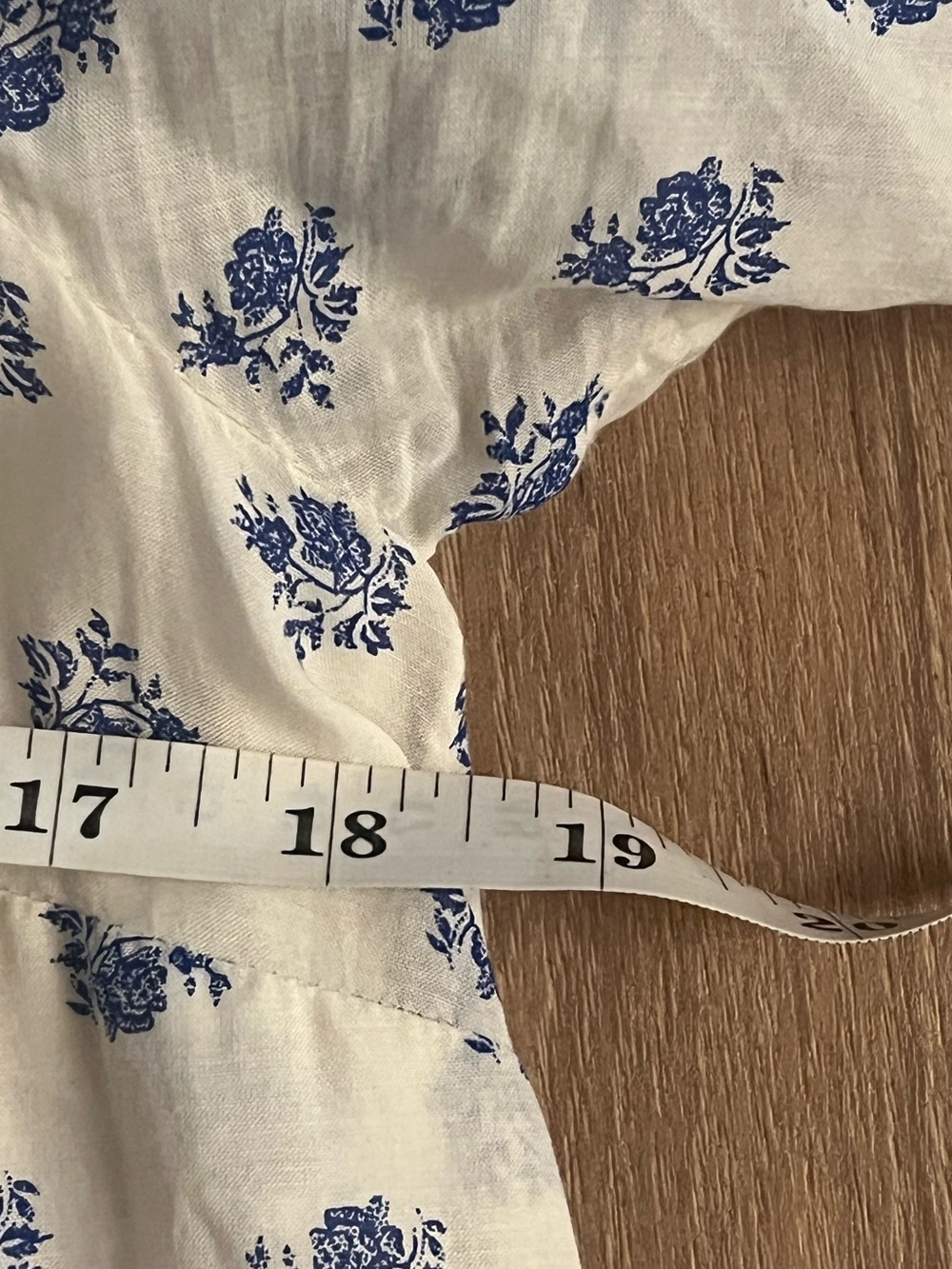 Anthropologie Meadow Rue Blue and White Blouse - Picture 7 of 7